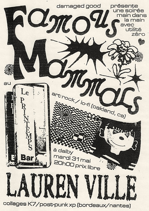 Famous Mammals + Lauren Ville au Printemps le 31 mai 2022 à Nantes (44)