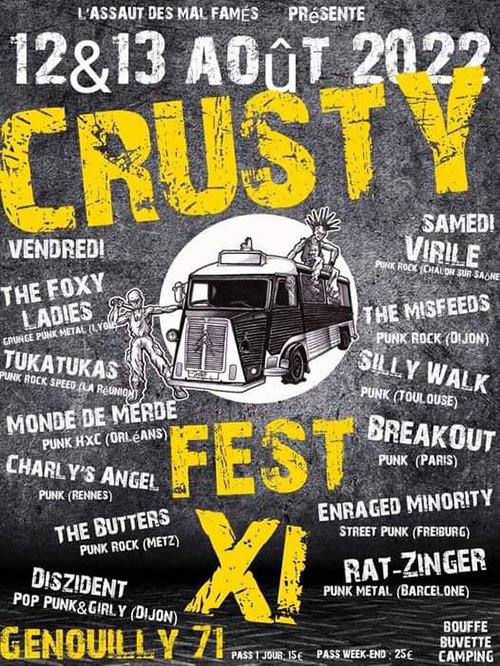 Crusty Fest XI le 12 août 2022 à Genouilly (71)