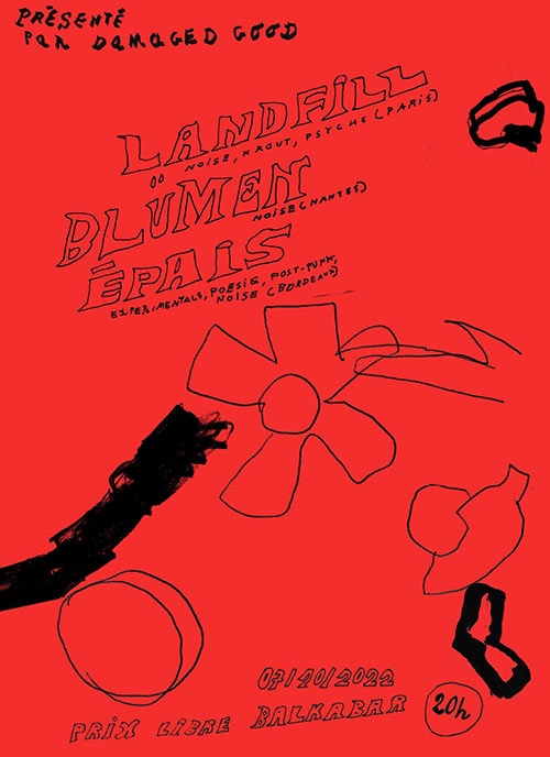 Landfill + Blümen + Épais au Balkabar le 07 octobre 2022 à Nantes (44)