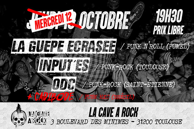 Concert Punk à la Cave à Rock le 12 octobre 2022 à Toulouse (31)