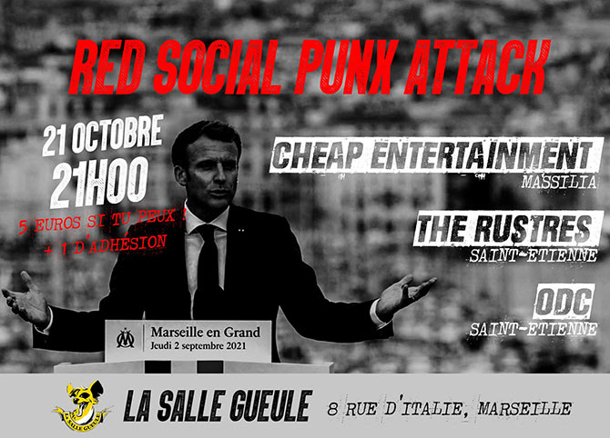 Red Social Punx Attack à la Salle Gueule le 21 octobre 2022 à Marseille (13)