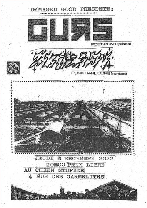 Gurs + Ectoplasm Au Chien Stupide le 08 décembre 2022 à Nantes (44)