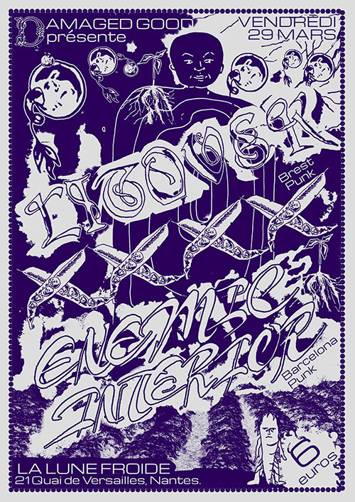 Enemic Interior + Litovsk + Épais à Lune Froide le 29 mars 2024 à Nantes (44)