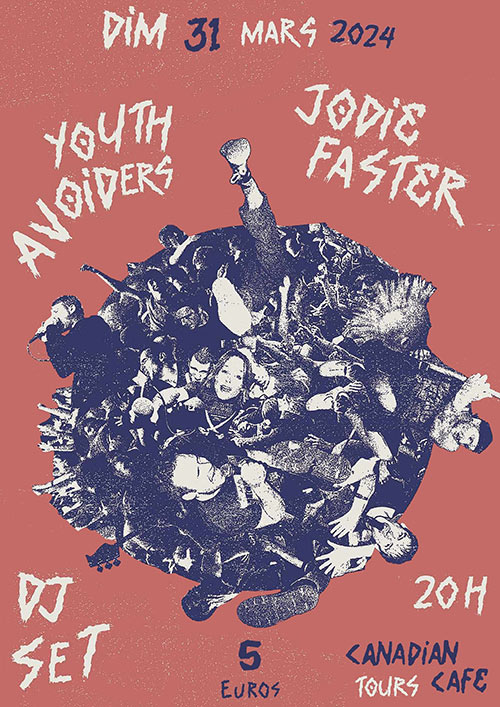 Youth Avoiders + Jodie Faster au Canadian Café le 31 mars 2024 à Tours (37)