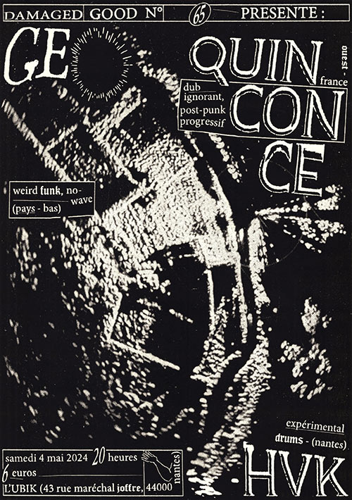 Geo + Quinconce + HVK à l'Ubik le 04 mai 2024 à Nantes (44)