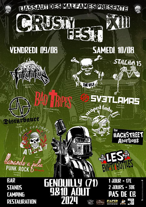 Crusty Fest XIII le 09 août 2024 à Genouilly (71)
