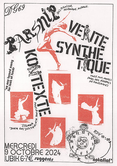 Parsnip + Kontexte + Vérité Synthétique à l'Ubik le 09 octobre 2024 à Nantes (44)
