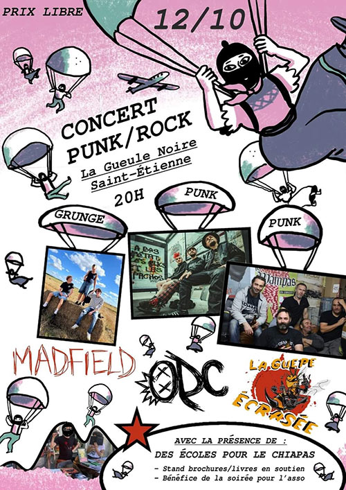 Concert de soutien au Chiapas à la Gueule Noire le 12 octobre 2024 à Saint-Etienne (42)