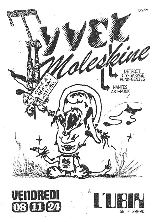 Tyvek + Moleskine à l'Ubik le 08 novembre 2024 à Nantes (44)