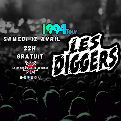 Les Diggers au Kraken Pub le 12 avril 2025 à Saint-Quentin (02)