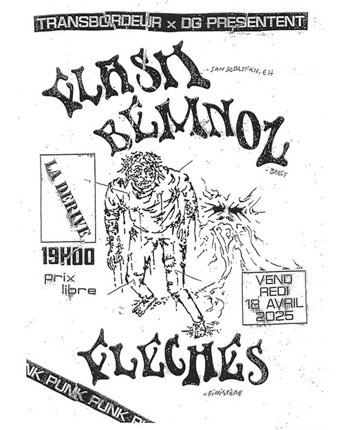 Flash + Bemnoz + Flèches à la Dérive le 18 avril 2025 à Nantes (44)