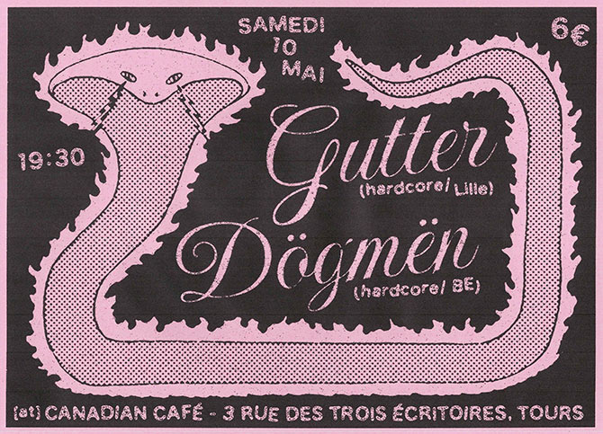 Dögmën + Gutter au Canadian Café le 10 mai 2025 à Tours (37)