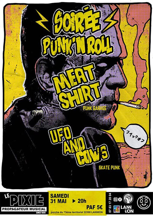 MEAT SHIRT + UFO & COW AU PIXIE le 31 mai 2025 à Lannion (22)