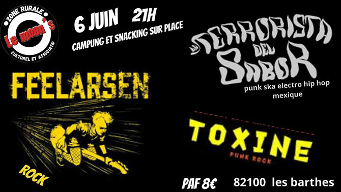 Concert au Moun's le 06 juin 2025 à Les Barthes (82)