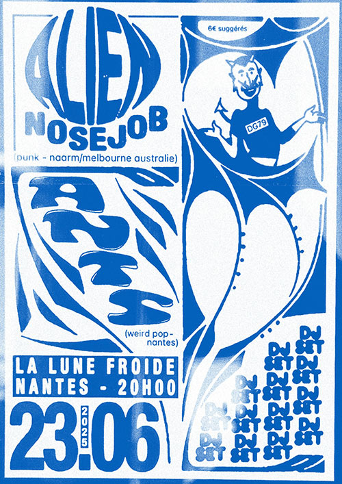 Alien Nosejob + Ants à Lune Froide le 23 juin 2025 à Nantes (44)