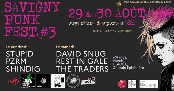 Savigny Punk Fest #3 le 29 août 2025 à Savigny-sur-Orge (91)