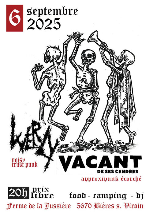 Vacant de ses Cendres + Werly le 06 septembre 2025 à Vierves-sur-Viroin (BE)
