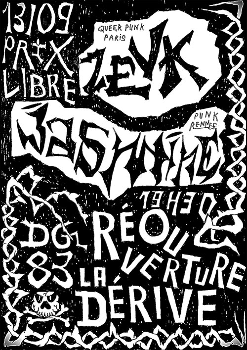 Soirée de réouverture de la Dérive le 13 septembre 2025 à Nantes (44)