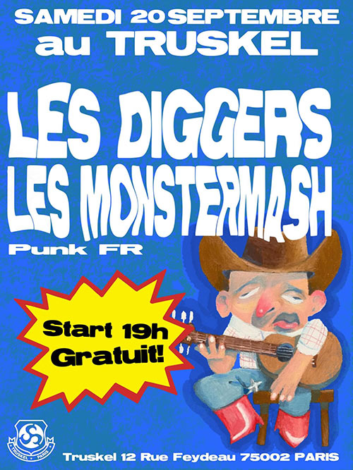 Les Diggers + Monster Mash au Truskel le 20 septembre 2025 à Paris (75)