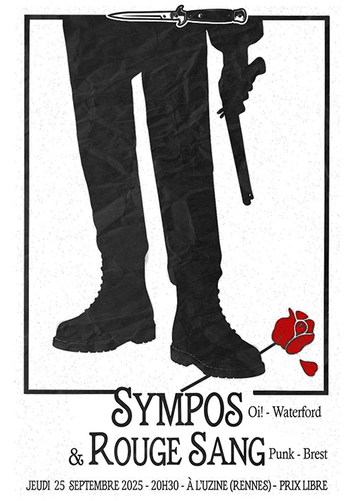 Sympos + Rouge Sang à l'Uzine le 25 septembre 2025 à Rennes (35)