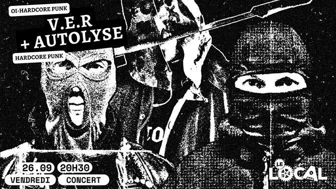 Soirée Hardcore Punk au Local le 26 septembre 2025 à Strasbourg (67)