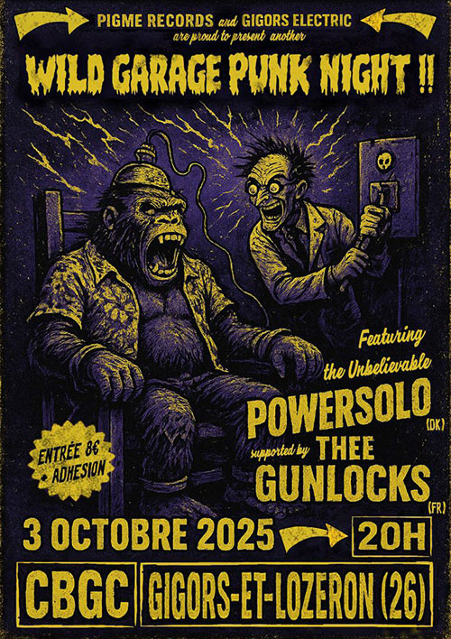 Wild Garage Punk night au CBGC le 03 octobre 2025 à Gigors-et-Lozeron (26)