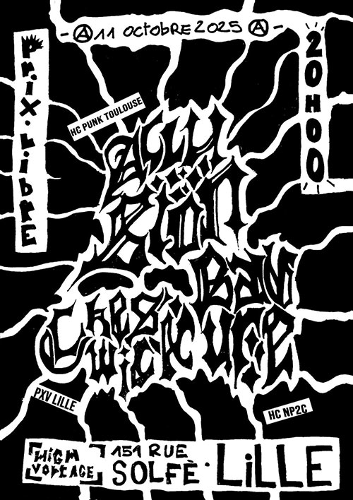 Allusion + Cheswick + Bavure au High Voltage le 11 octobre 2025 à Lille (59)