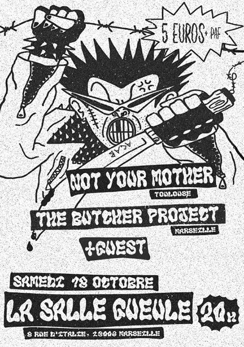 Not Your Mother + The Butcher Project à la Salle Gueule le 18 octobre 2025 à Marseille (13)