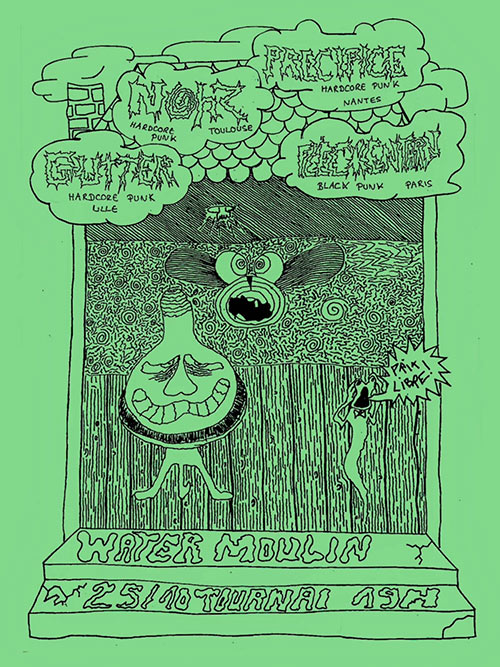 Nohz + Precipice + Gutter + Fleckentarn au Water Moulin le 25 octobre 2025 à Tournai (BE)