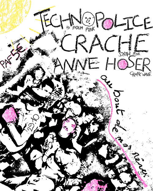 Technopolice + Crache + Anne Hoser au BnR le 29 octobre 2025 à Tournai (BE)