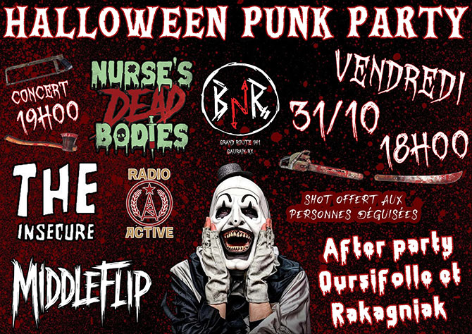 Halloween Punk Party Au Bout De Nos Rêves le 31 octobre 2025 à Tournai (BE)