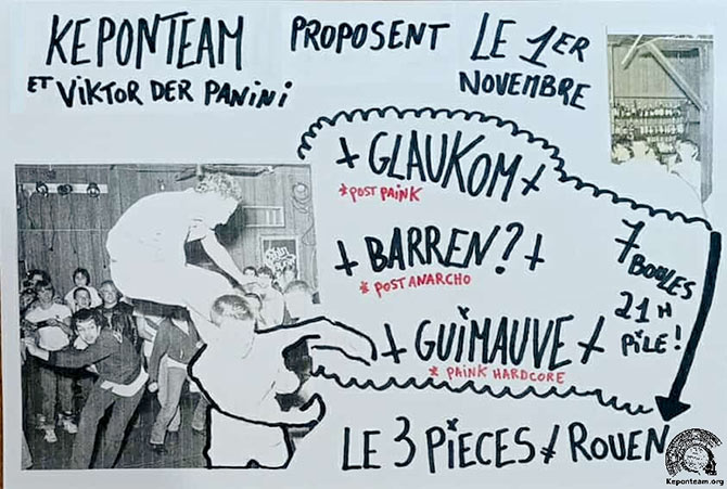 Glaukom + Barren? + Guimauve au 3 Pièces Muzik'Club le 01 novembre 2025 à Rouen (76)