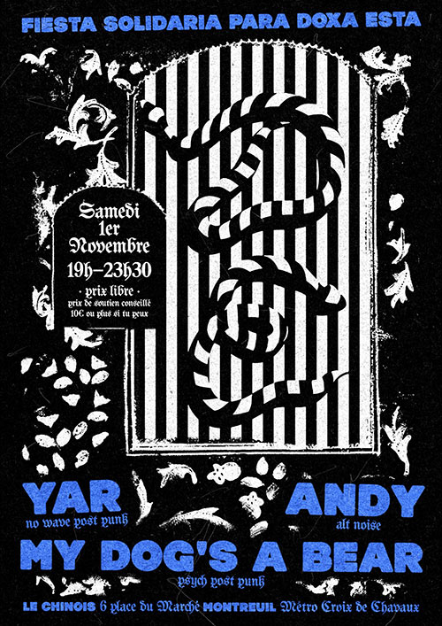 Soirée de soutien pour Doxa Esta au Chinois le 01 novembre 2025 à Montreuil (93)