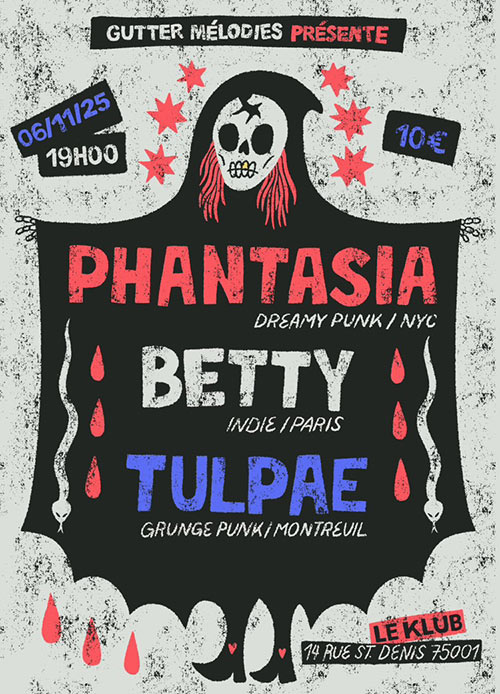 PHANTASIA (USA) + BETTY + TULPAE le 06 novembre 2025 à Paris (75)
