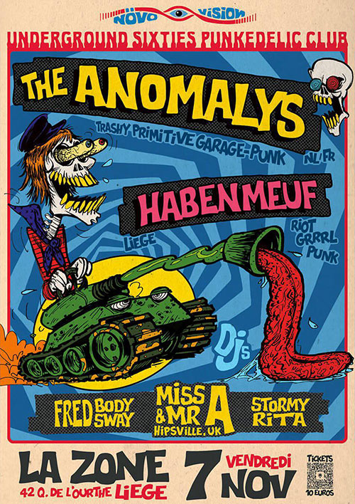 Underground Sixties Punkedelic Club à la Zone le 07 novembre 2025 à Liège (BE)