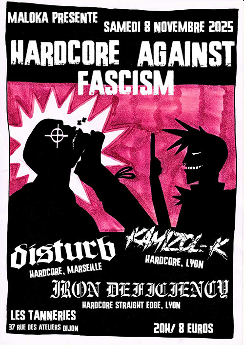 Hardcore against fascism aux Tanneries le 08 novembre 2025 à Dijon (21)