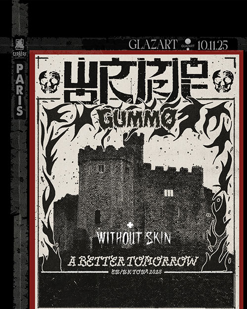 Wormrot + Gummo + Without Skin au Glazart le 10 novembre 2025 à Paris (75)