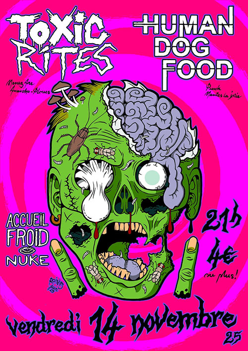 Toxic Rites + Human Dogfood à l'Accueil Froid Nuke le 14 novembre 2025 à Amiens (80)