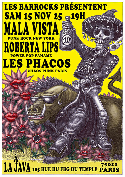 Les Barrocks (S41, ep6) : Mala Vista, Roberta Lips, Les Phacos le 15 novembre 2025 à Paris (75)