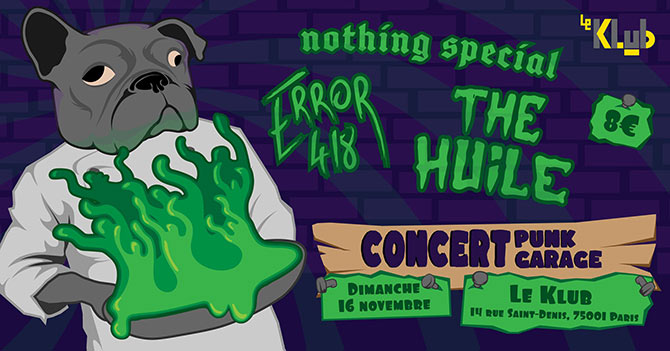 Concert Punk Garage au Klub le 16 novembre 2025 à Paris (75)