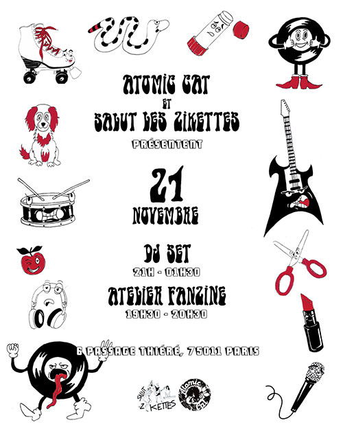 Salut les Zikettes à l'Atomic Cat le 21 novembre 2025 à Paris (75)