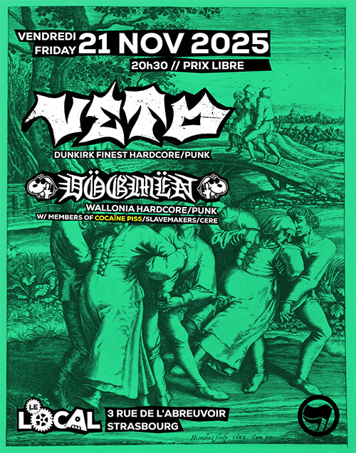VETO + DÖGMËN @ Le Local le 21 novembre 2025 à Strasbourg (67)