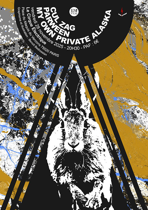 My Own Private Alaska + Parween + Cul Zag @ Le Cirque Électrique le 28 novembre 2025 à Paris (75)