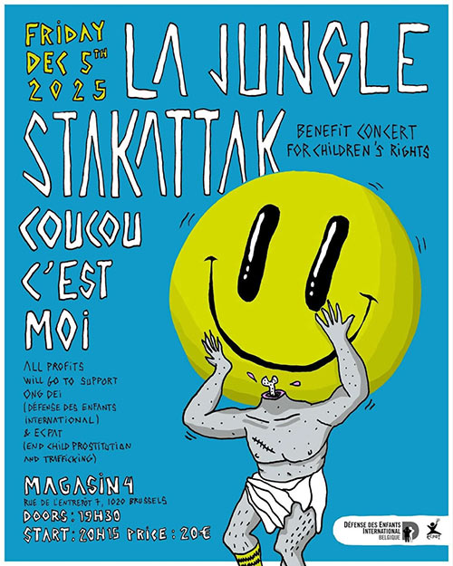 La Jungle + Stakattak + Coucou C'est Moi au Magasin 4 le 05/12/2025 à Bruxelles (BE)