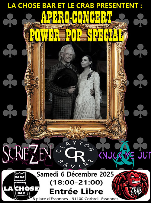 SCRIESZEN + CLAYTON RAVINE + KNOCK ME OUT à la Chose Bar le 06/12/2025 à Corbeil-Essonnes (91)