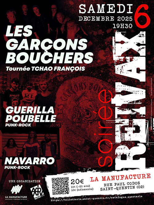 Soirée Reivax à la Manufacture le 06/12/2025 à Saint-Quentin (02)