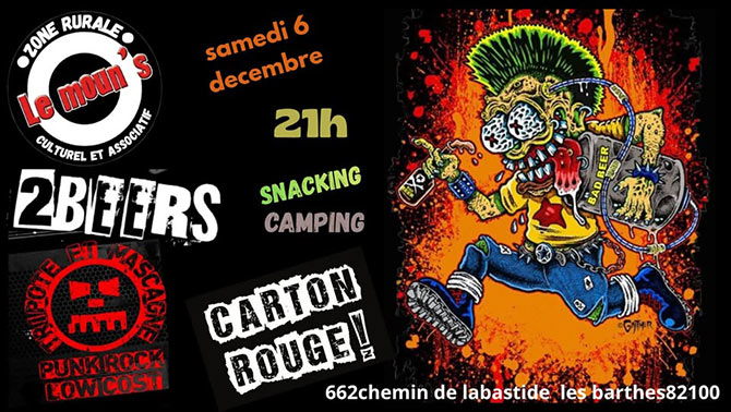 Concert Punk au Moun's le 06/12/2025 à Les Barthes (82)