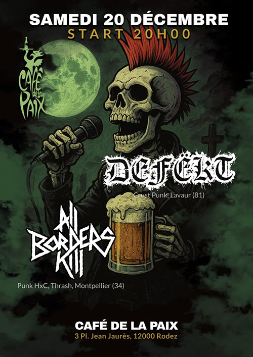 Defëkt + All Borders Kill au Café de la Paix le 20/12/2025 &agrave; Rodez (12)