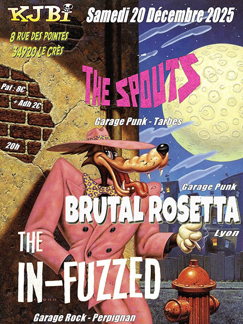 The Spouts + Brutal Rosetta + The In-Fuzzed au KJBi le 20/12/2025 &agrave; Le Crès (34)
