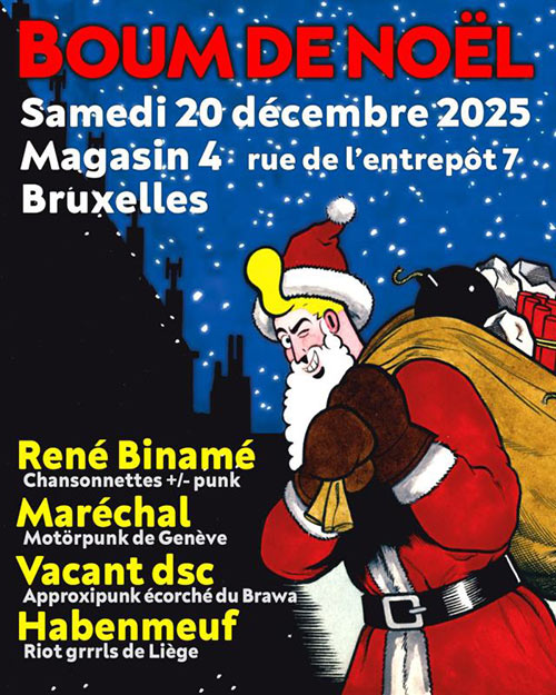 Boum de Noël au Magasin 4 le 20/12/2025 &agrave; Bruxelles (BE)